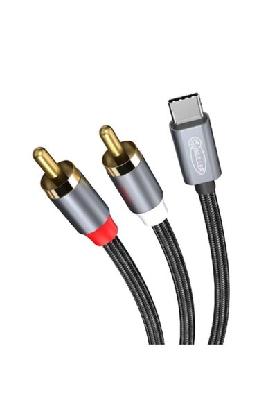 Müller Καλώδιο Επαγγελματικού Ήχου Muller® Type C σε RCA, Επιχρυσωμένο 24K, D...