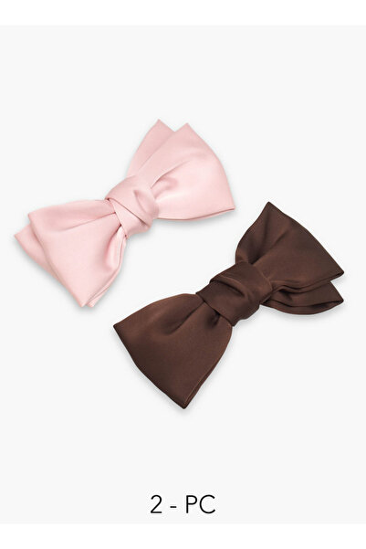 FAV Gloo Pack of 2 Barrette Hair Clip with Bow Accent