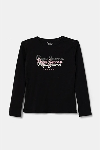 Pepe Jeans Παιδικό Μακρυμάνικο Μπλουζάκι με Λογότυπο Κοριτσίστικο (PG503107-999)