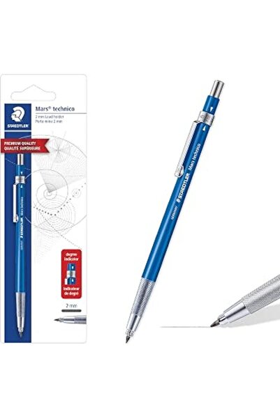 DEEMOUNT قلم رصاص ميكانيكي STAEDTLER Mars Technico، 2 مم (2) مع حامل رصاص مدم...