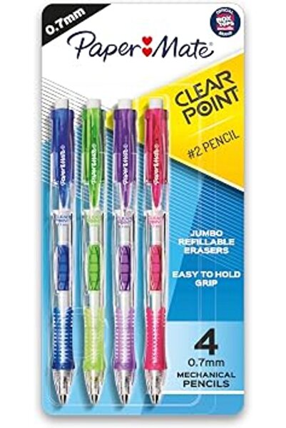 DEEMOUNT أقلام رصاص ميكانيكية من Paper Mate Clearpoint، 0.7 مم HB # 2 قلم رصا...