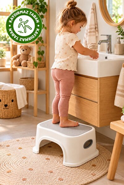 Baby Home Jolly Yükseltici Kaydırmaz Tabanlı Çocuk Basamağı - Kaymaz Çocuk Ta...