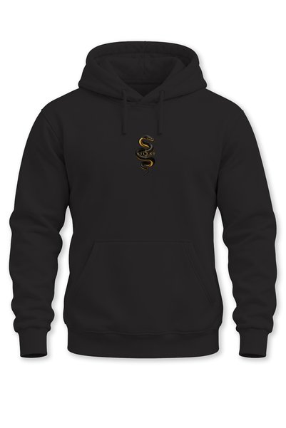 WİDİ Hanorac unisex minimalist cu glugă cu imprimeu șarpe, cu model șarpe sil...