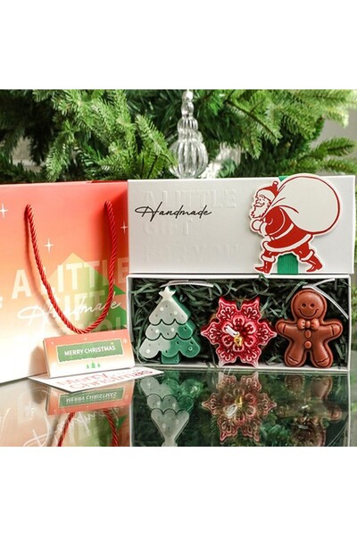 Rao Lumanari Parfumate de Craciun, GIFT BOX din 3 Lumanari din Ceara de Soia,...