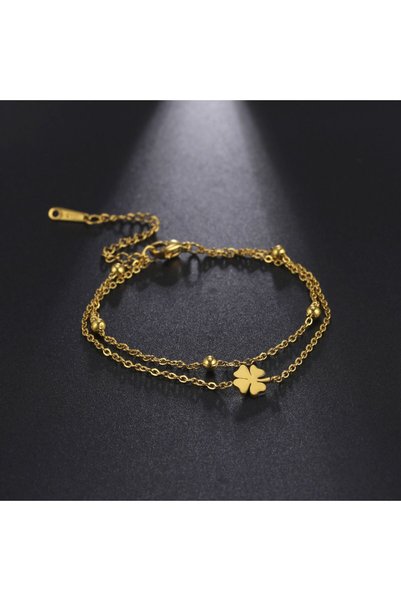 Choice Gold Skyrim Foot Chain of Women Men Silver Color Four-leaf Clover Stai...