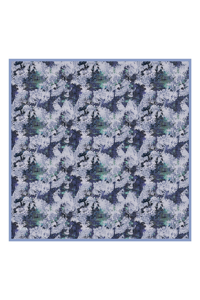 Aker Purple 110X110 Silk Crepe Satin Scarf
