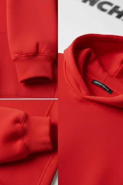 Vordevia Sponge Baskılı Premium Oversize Kapüşonlu 3 İplik Pamuklu Sweatshirt
