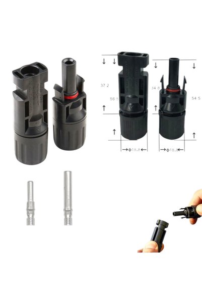 OEM Set 5 conectori/mufe MC4 pentru cablu solar/fotovoltaic de 6mmp si 4mmp, protectie ip 67