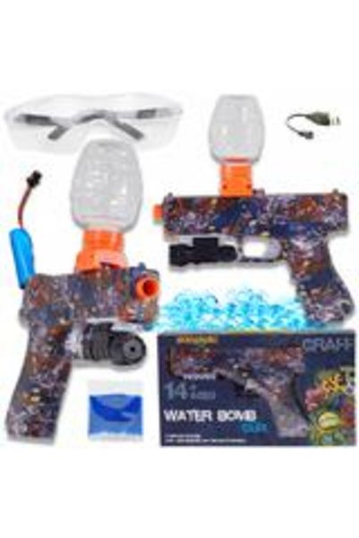 Skleplolki Pistol automat de jucărie cu bile gelatinoase - set complet 1000 bile