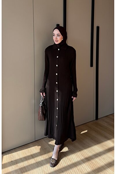 Ulugöl Tekstil 10 Buttons Long Dress