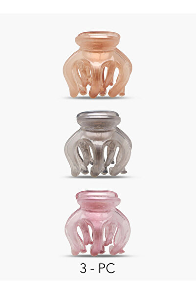 FAV Gloo Pack of 3 Curved Hair Clamp with Slotted Design