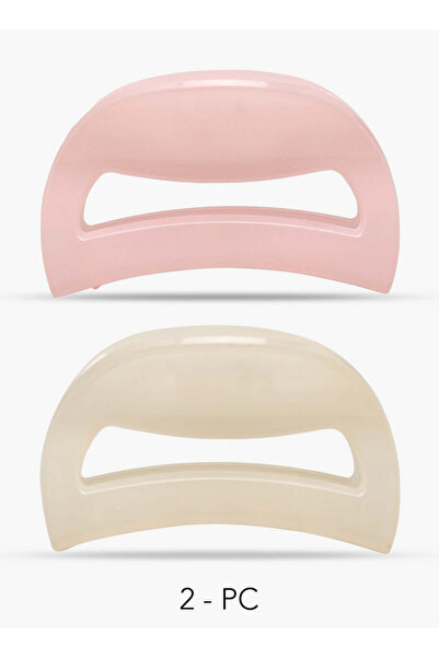 FAV Gloo Pack of 2 Curved Hair Clamp with Cutout Design