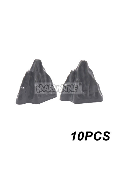 Choice قطع بناء مارومين MOC رمادية اللون 2×4 على شكل صخور جبلية للحدائق والغا...