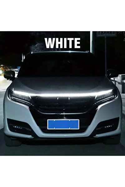 Choice شريط إضاءة LED أبيض للسيارة بطول 120 سم، إضاءة ثابتة للغطاء الأمامي، ت...