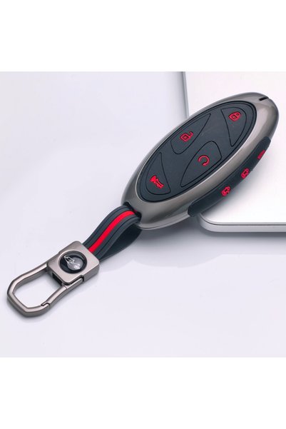 Choice غطاء مفتاح سيارة من سبائك الزنك الأحمر والسيليكون لسيارات هيونداي كونا...