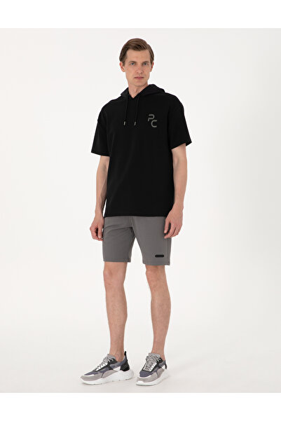 Pierre Cardin Anthracite Regular Fit Knitted Shorts 50310719-Vr006