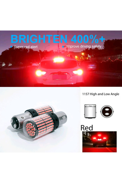 Choice 2x مصابيح LED حمراء 1157 2025 محدثة 144 LED 1157 P21/5W BAY15D CANBUS ...