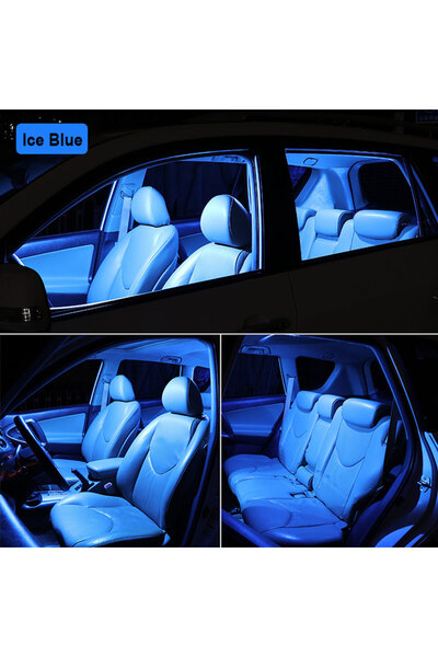Choice طقم مصابيح LED داخلية بيضاء زرقاء 8000K لسيارات أودي A3 S3 8P 8V 8L مو...