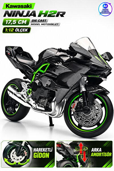 YILDIRIM OYUNCAK Die Cast Kawasaki Ninja H2R Model Motosiklet 17,5 cm – 1:12 ...