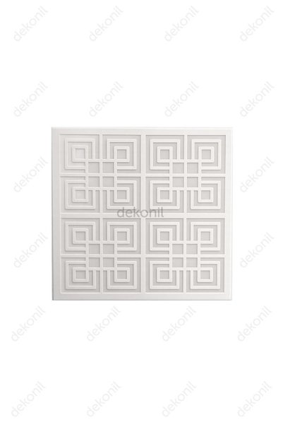 Dekonil Yonca Beyaz Clip-in (Klipin) PVC Asma Tavan Kaplama Paneli 30*30 cm -...
