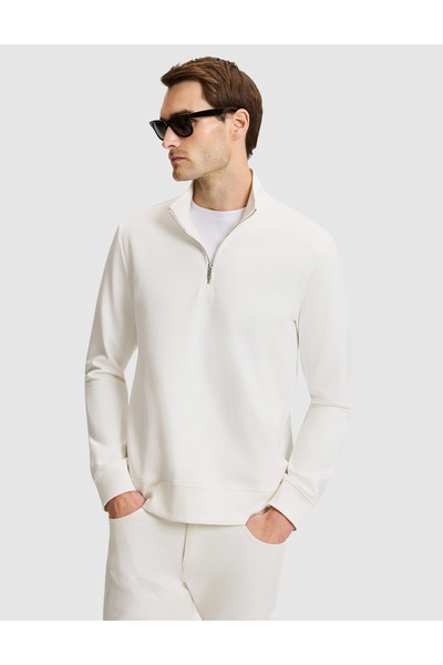 Pierre Cardin Ecru Regular Fit Sweatshirt 50331619-Vr019