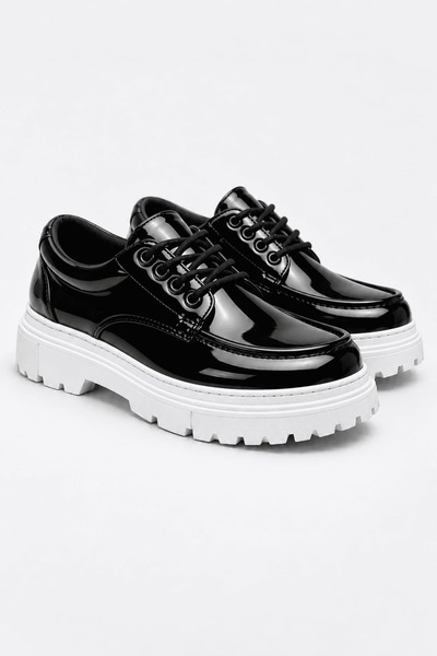 Lucy Shoes حذاء JY-T13 نوفا الرياضي الكلاسيكي للرجال من الجلد اللامع برباط - ...