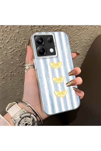 CASEVIBE Redmi Note 13 Pro 5G Uyumlu Mavi Çizgili Sevimli Meyve Tasarımlı Tel...