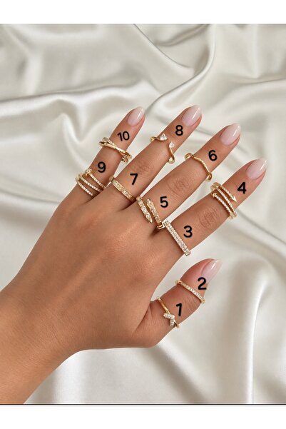 Zivazer Store kadın 14k gold renk yüzük modelleri