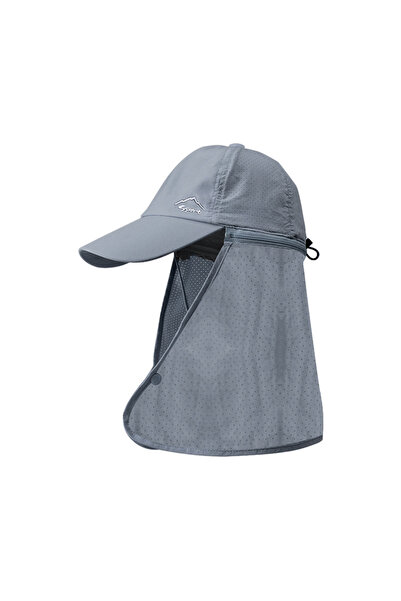 Choice Dark Gray Quick-dry Sun Hats for Men Women Detachable Shawl Neck Prote...