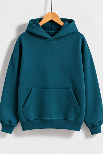 dwnwear Women's Wing Stone Printed Hooded Oversize Sweatshirt