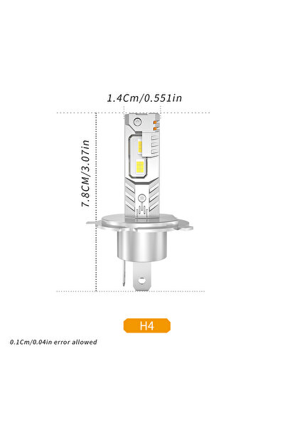 Choice قطعتان من مصابيح LED للسيارات H4 9003 قوية وسهلة التركيب بحجم الهالوجي...