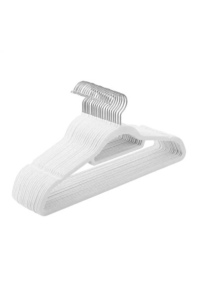 Songmics Home Set de 20 umerașe de catifea, Songmics, albe