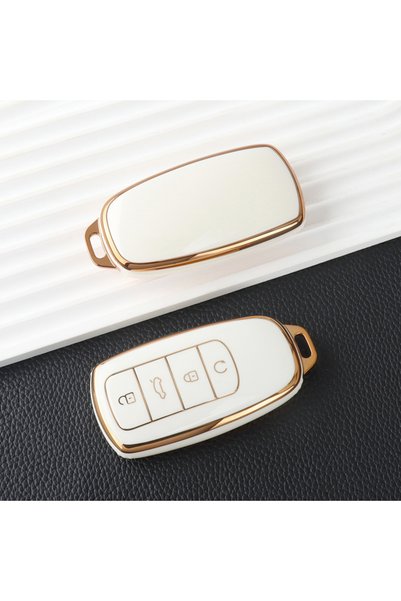Choice غطاء مفتاح سيارة أبيض من مادة TPU من JB لسيارات شيري جايكو J8 J7 8 7 J...
