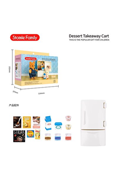 Choice D05 أثاث بيت الدمى المصغر، أدوات مطبخ مرنة على شكل كوالا، ثلاجة للعب ا...