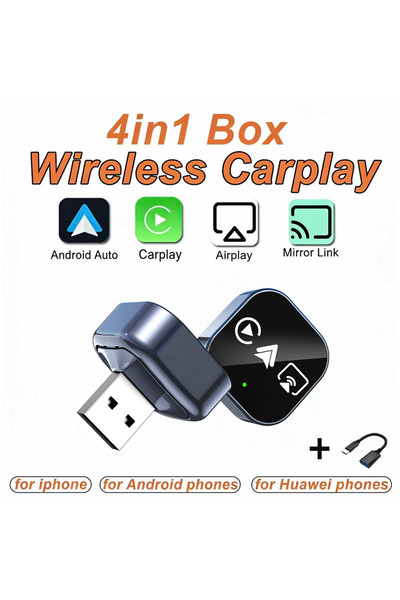 Choice محول V10-Qing-4 CarRocket 4 في 1 لتحويل CarPlay من سلكي إلى لاسلكي، يد...