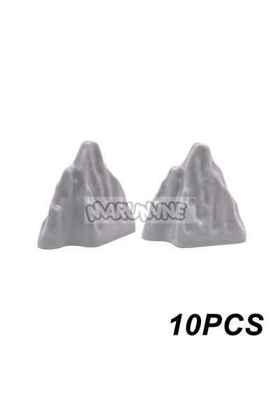 Choice قطع بناء MARUMINE MOC مقاس 2×4 بلون رمادي فاتح، على شكل صخور جبلية وحج...