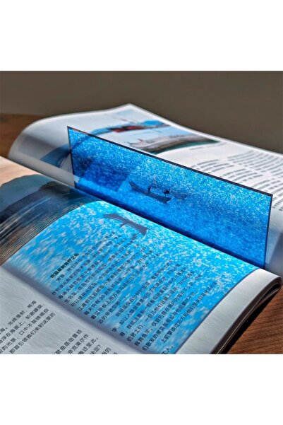 Choice مشبك صفحات كتاب بتصميم قارب وبحر، مصنوع من الأكريليك الشفاف، يضم أمواج...
