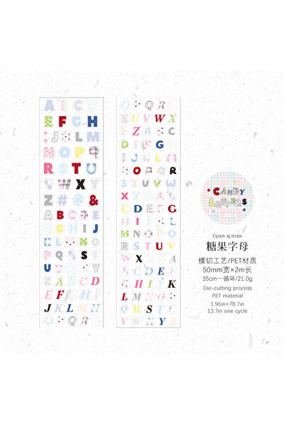 Choice PET A 50mm * 2m Bulk Font Series Cute Letter Decoration Die Cutting Ta...