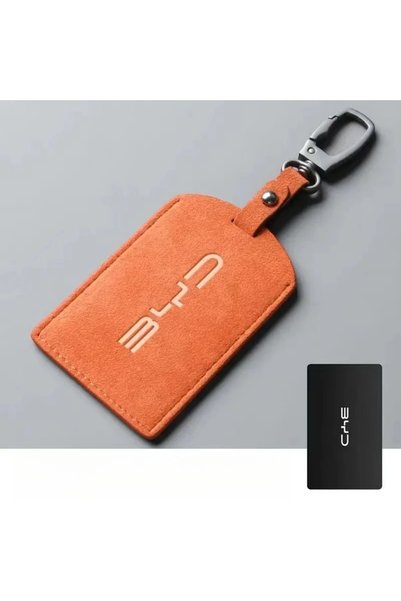 Choice BYD16-Orange-B Car Card Key Case Cover Shell Holder Protection for BYD...