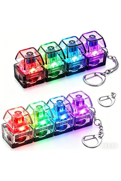 Choice قطعتان من لعبة فيدجيت لوحة المفاتيح B-LED مع إضاءة LED، سلسلة مفاتيح ف...
