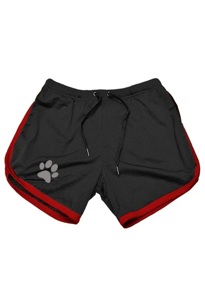 Choice M 55-65kg Black Red Mens Gym Fitness Shorts Bodybuilding Running Sport...