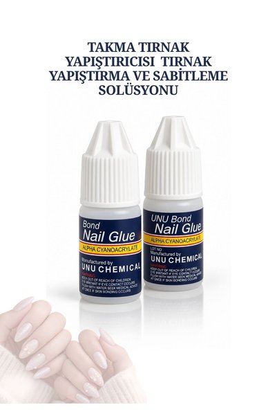 ESAURA BUTİK Takma Tırnak Yapıştırıcısı – 3 Gr Sıvı Güçlü Tırnak Yapıştırma ve Sabitleme Solüsyonu 2'Lİ