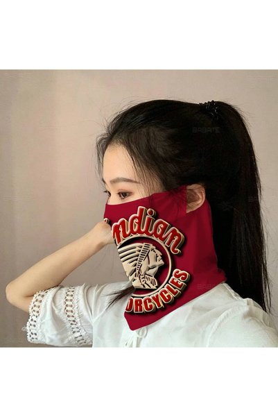 Choice قناع وجه مرن عالي التهوية مقاس 37×25 سم من Indian Motorcycles، وشاح أن...