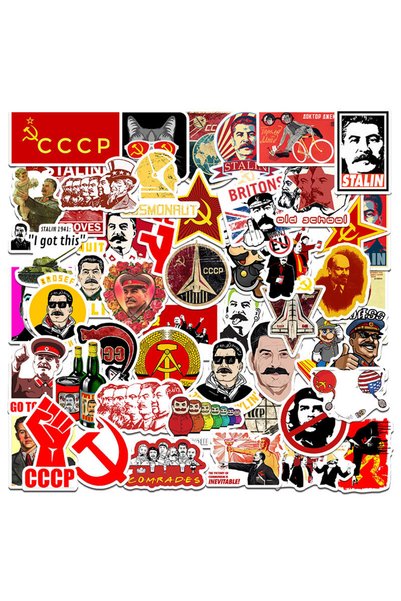 Choice 50 قطعة من ملصقات الاتحاد السوفيتي CCCP الاشتراكية جوزيف ستالين لزجاجة...