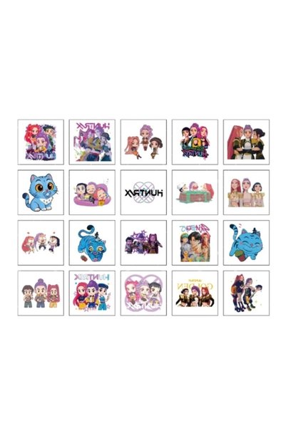 BANDAI 03 20 قطعة/مجموعة ملصقات وشم مؤقتة كرتونية بتصميم Kpop وديامون وهنترز ...
