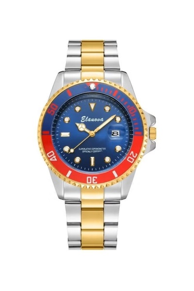 Elanova Luxury Stainless Steel Case Sapphire Glass Water Resistant Watch Accu...