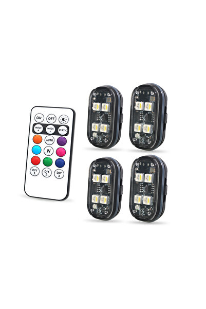 Choice 8 ألوان، 4 قطع، 2/4/6x 8 ألوان، إضاءة داخلية للسيارة، إضاءة محيطة داخل...
