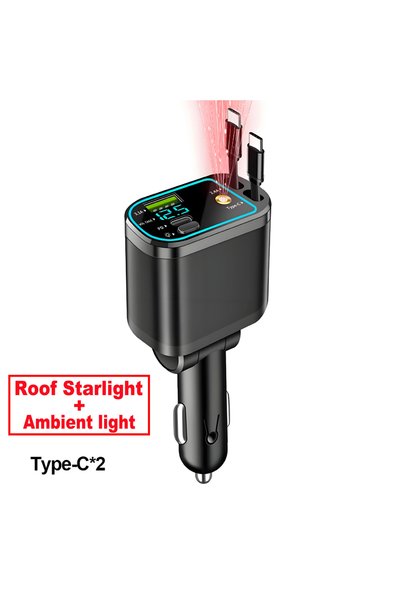 Choice with Starlight A NEW 7 In 1 120W Car Charger PD Type C Quick Charging ...