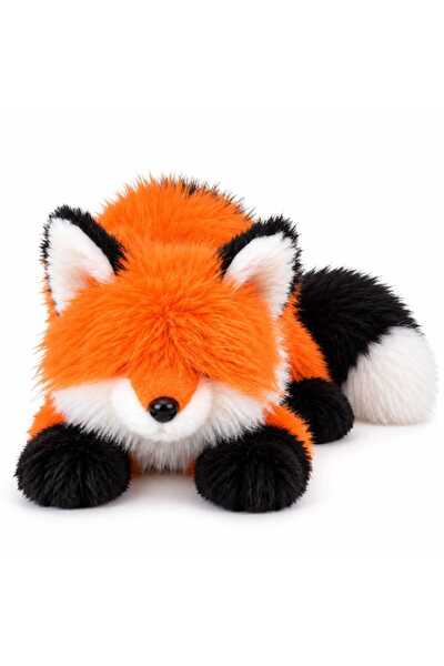 MASHASHOP Plush Fox Toy, soft and fluffy, 40 cm, orange/black