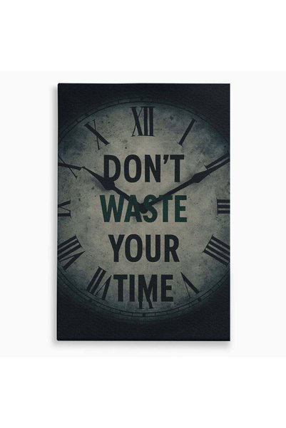 Luxcanva Tablou Canvas Ceasul Timpului 50x70 cm pe Sasiu Lemn Orologiu Timp M...